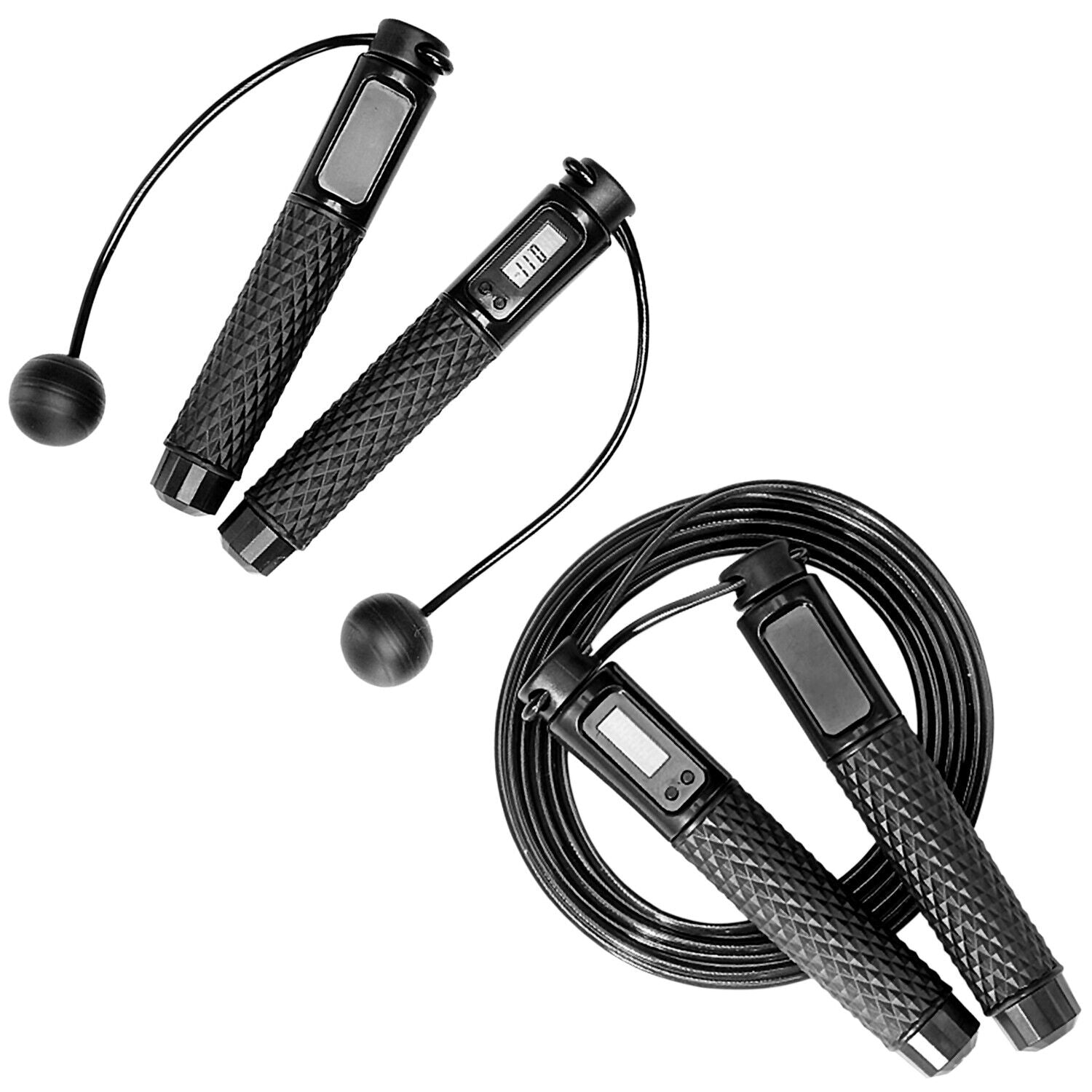 24 Knots Hula Hoop Detachable Massage Exerciser Fitness Fat Burning + Jump Rope